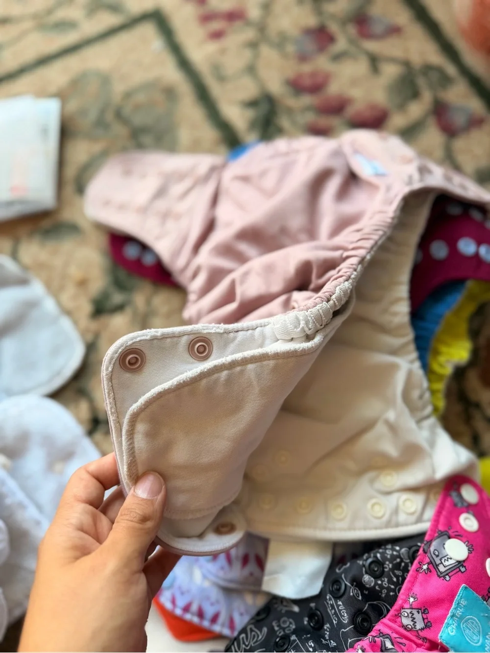 Beige Kids Reusable Bottoms Insert - Soft Absorbent Liner